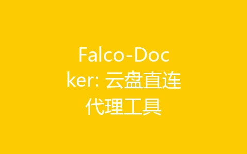 Falco-Docker: 云盘直连代理工具-齐朵屋